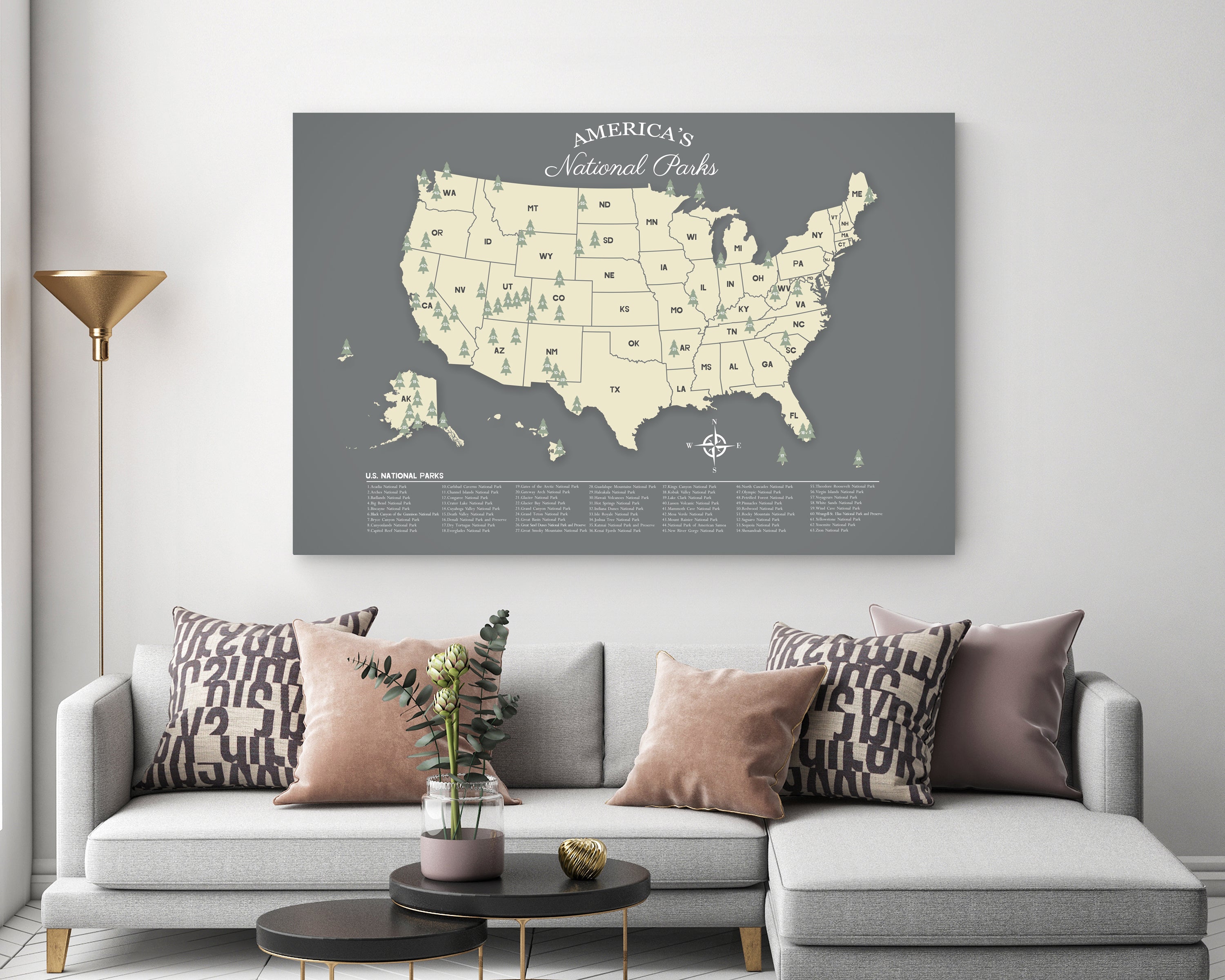 US National Parks Map