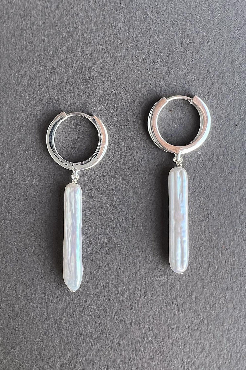 Nora Pearl Huggies Sterling Silver