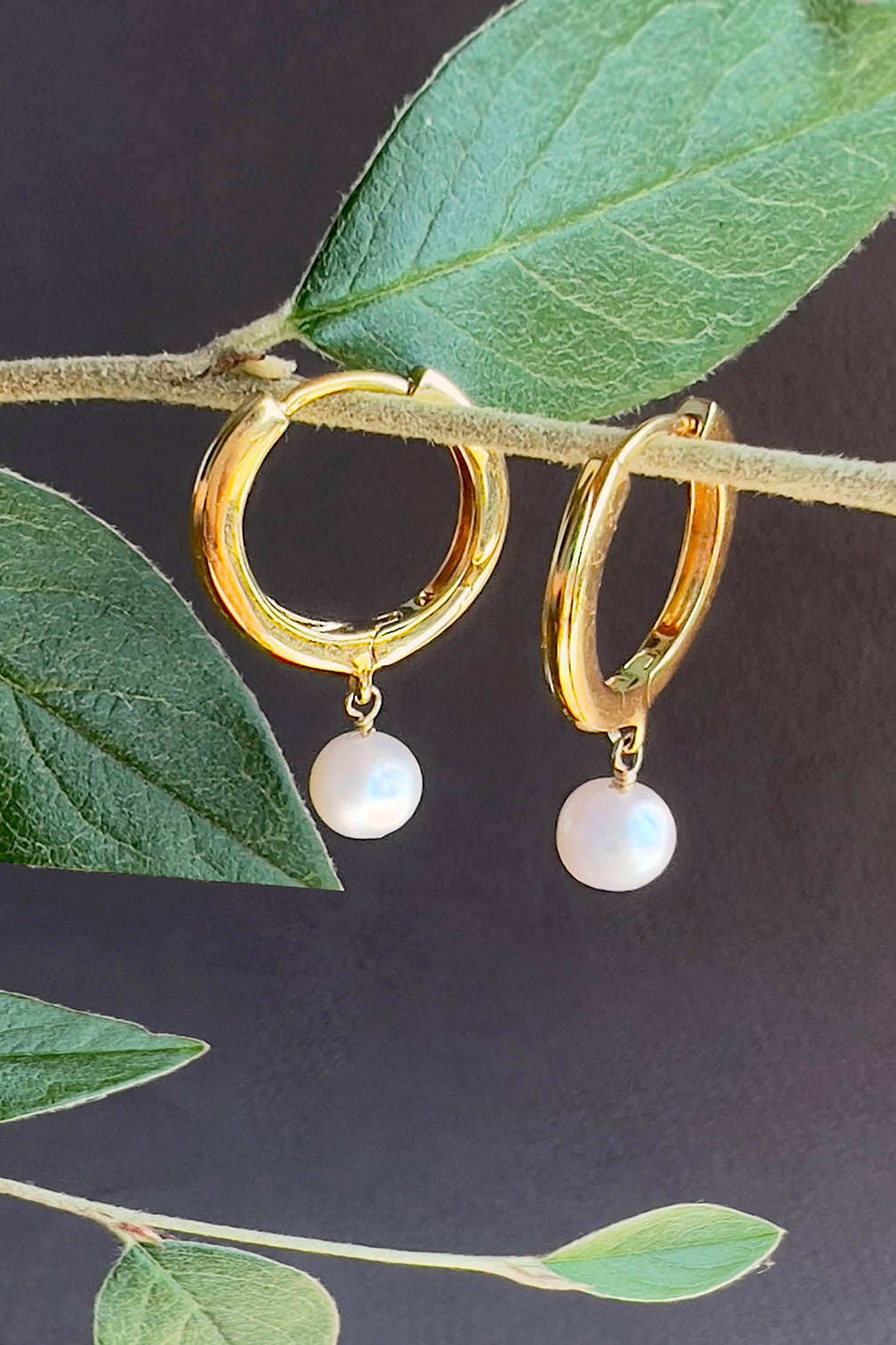 Paloma Pearl Huggies 18k On Sterling