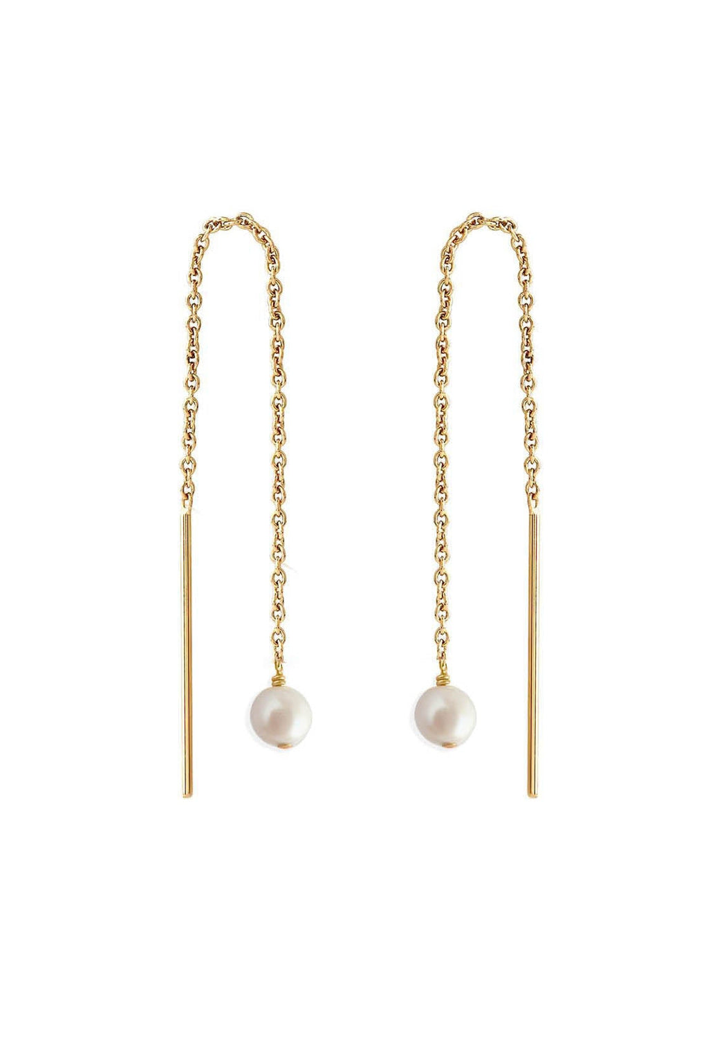Paloma Pearl Threaders 18k On Sterling