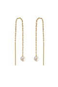 Paloma Pearl Threaders 18k On Sterling