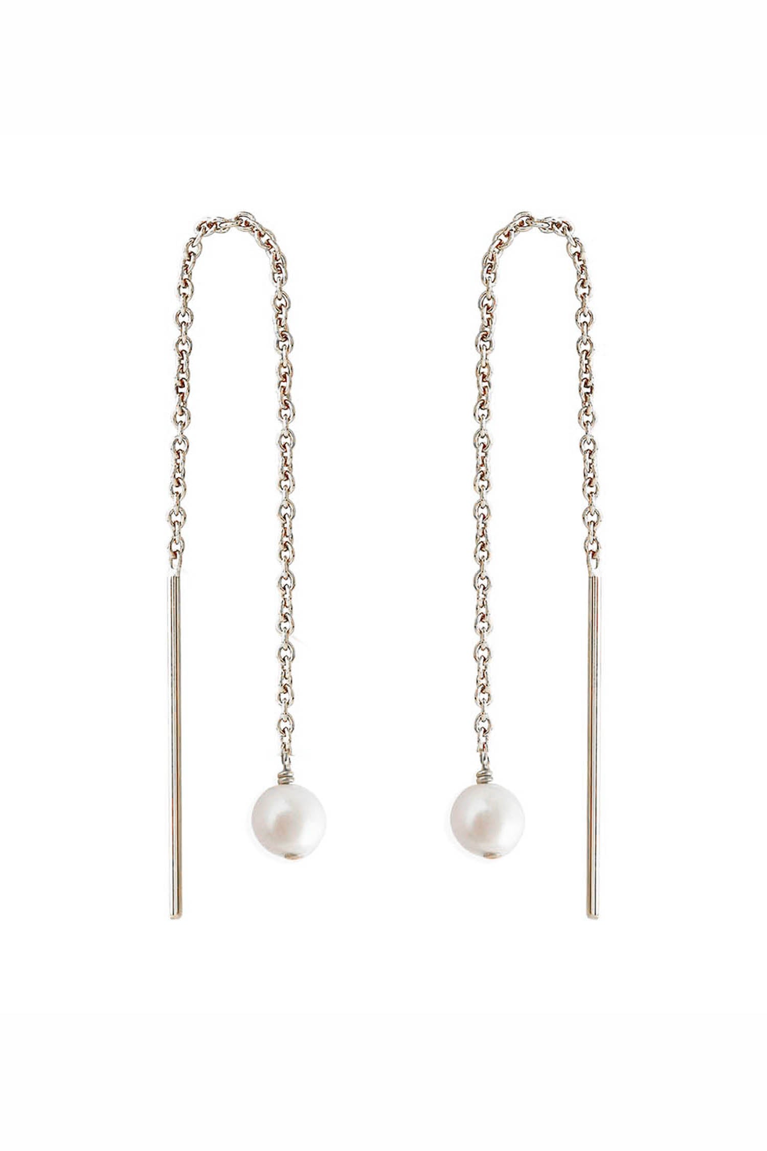 Paloma Pearl Threaders Sterling Silver