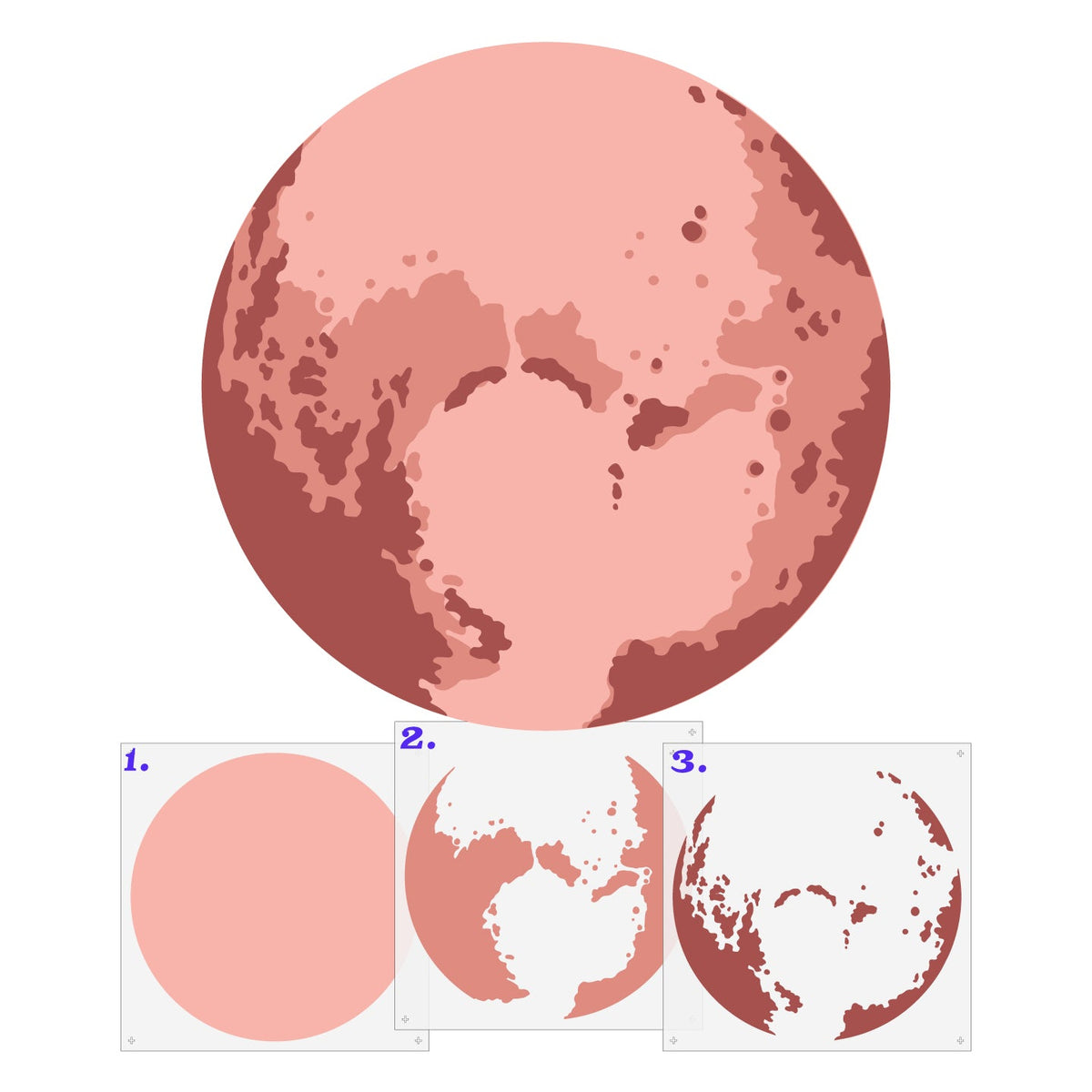 Pluto Wall Mural Stencil Set