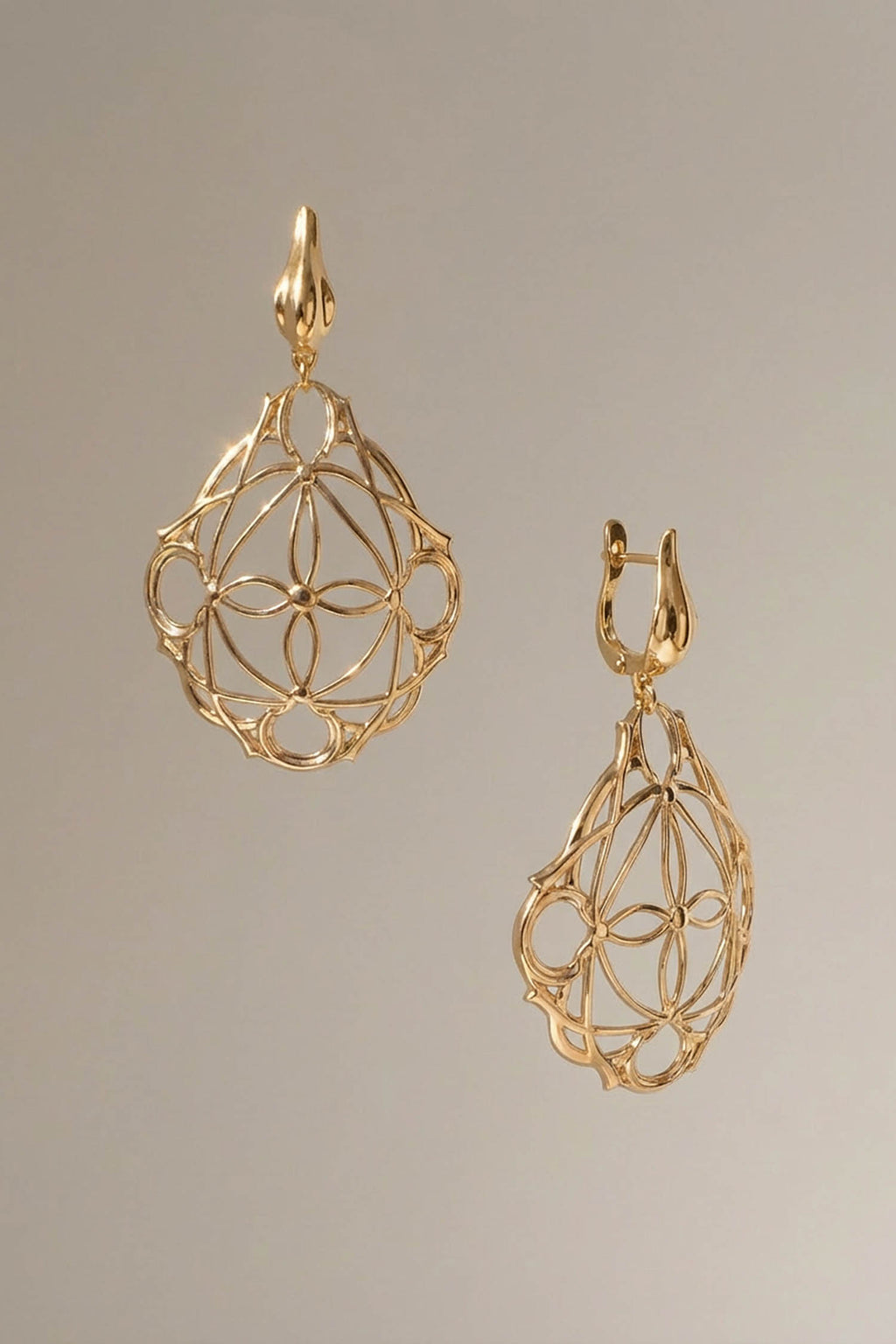 Simi Gold Filigree Drop Earrings