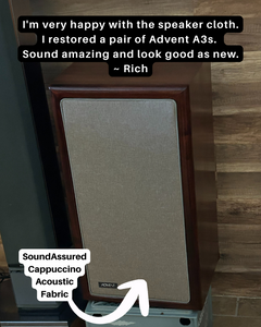 Fire Treated Acoustic Fabric - SoundAssured Dual Layer Acoustical Fabric (100% Acoustic Transparency)