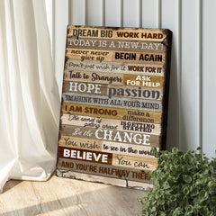 Dream Big Work Hard Motivation Sign II