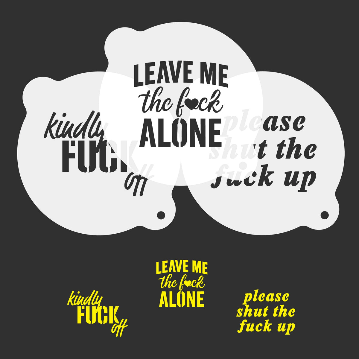 The F-Up Coffee Stencils