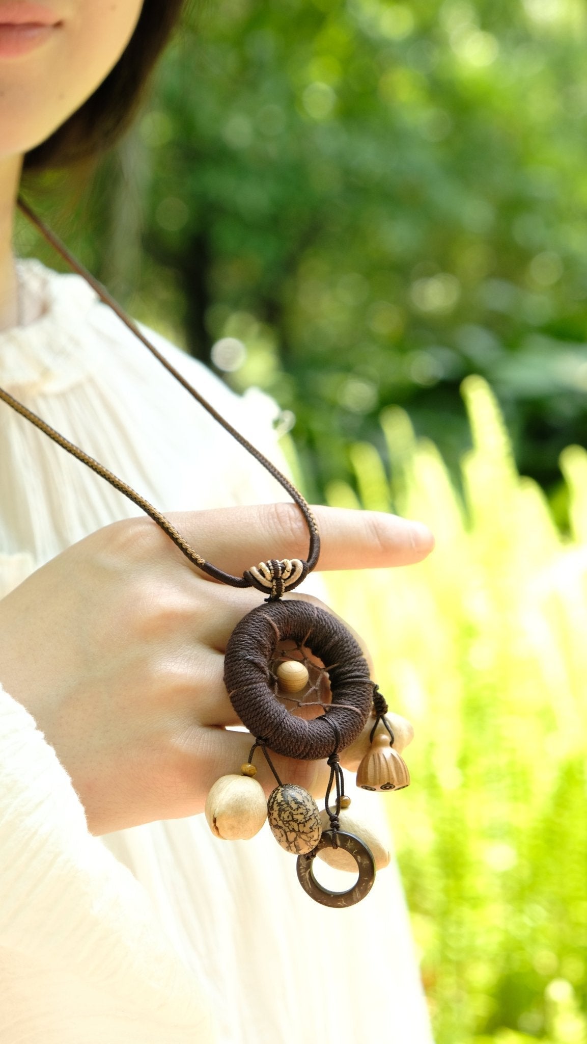 "The Dream Weaver" Dreamcatcher Seed Necklace