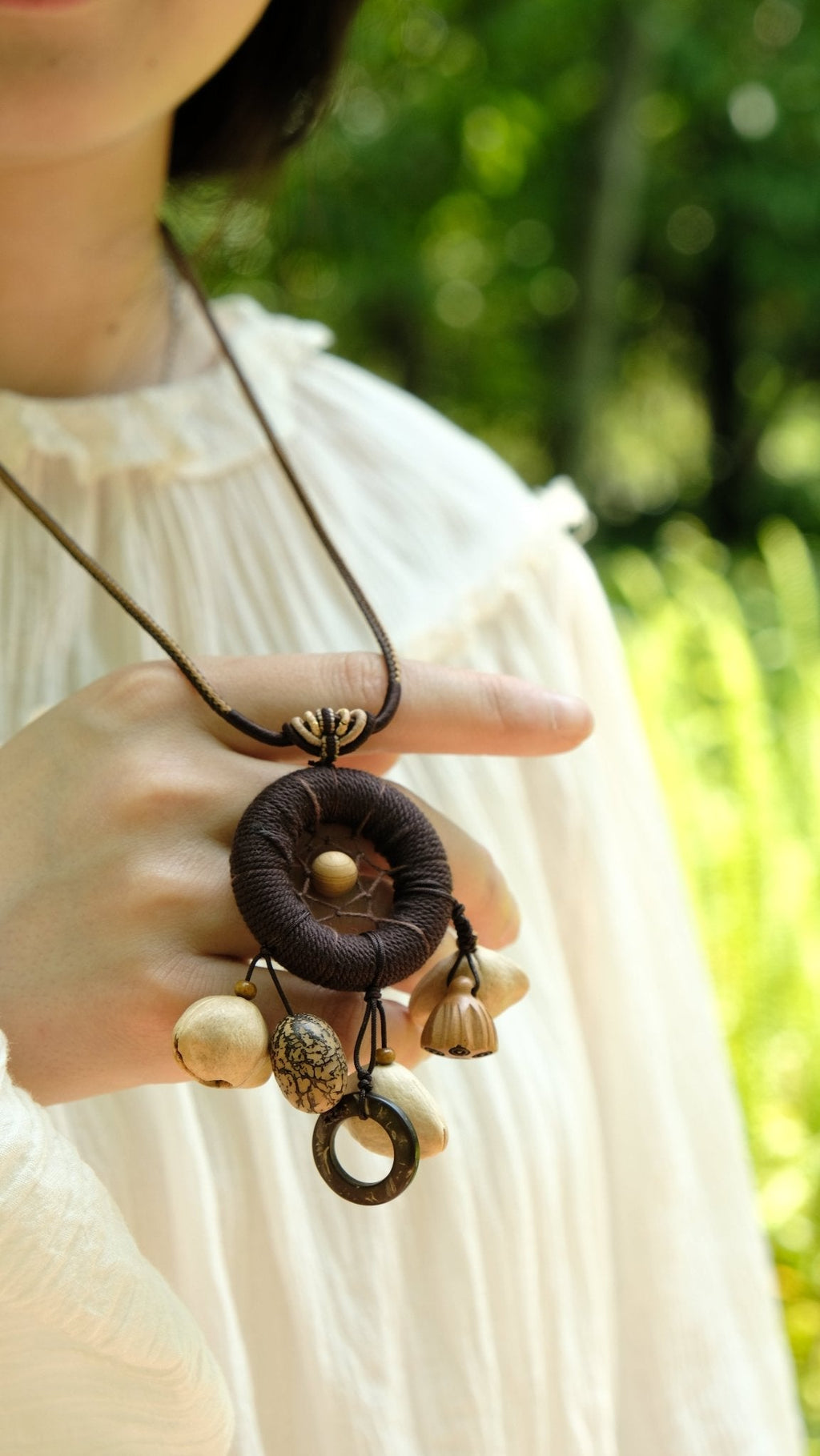 "The Dream Weaver" Dreamcatcher Seed Necklace