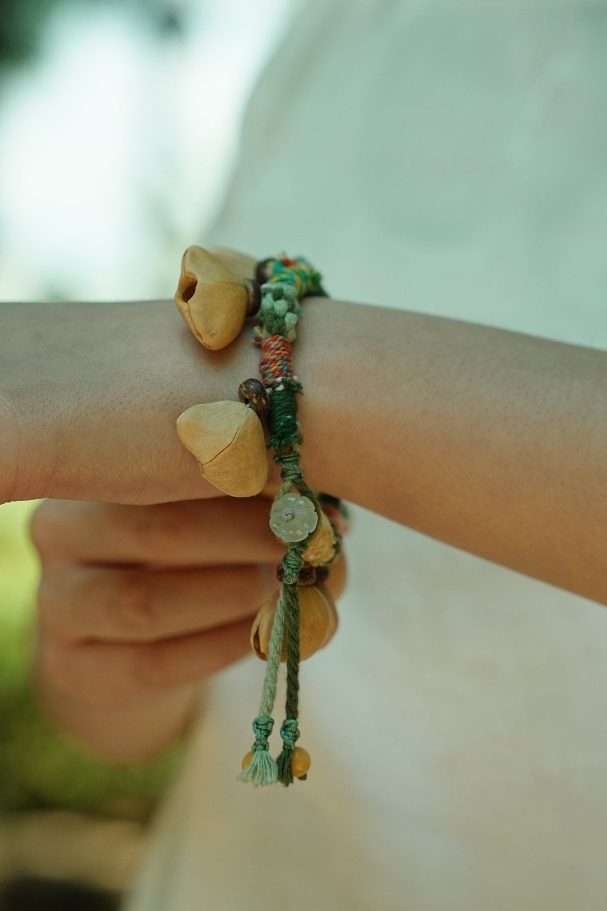"The Happy Pistachio" Seed Braided Bracelet