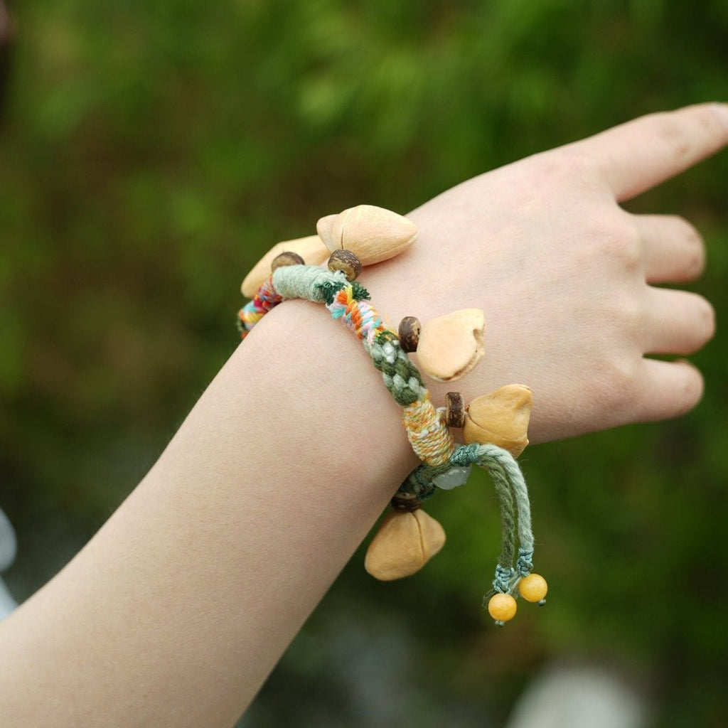 "The Happy Pistachio" Seed Braided Bracelet