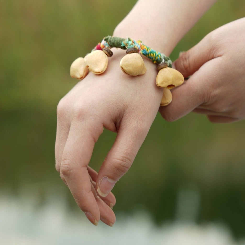 "The Happy Pistachio" Seed Braided Bracelet