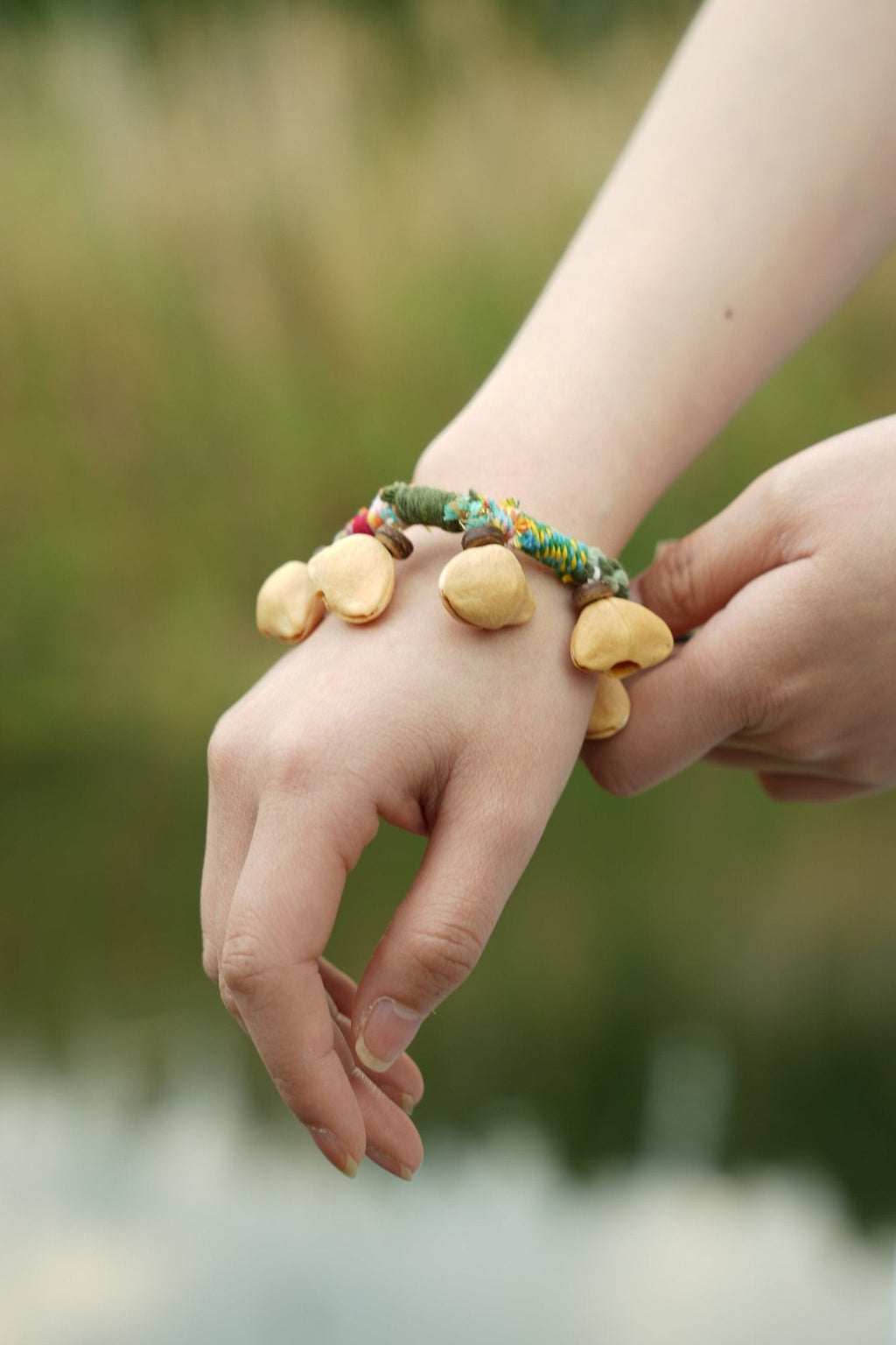 "The Happy Pistachio" Seed Braided Bracelet