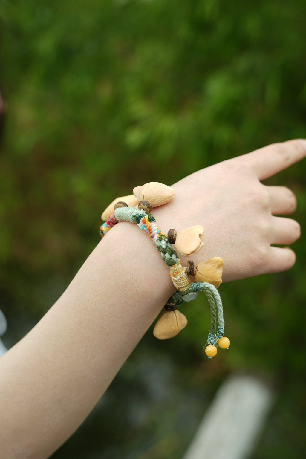 "The Happy Pistachio" Seed Braided Bracelet