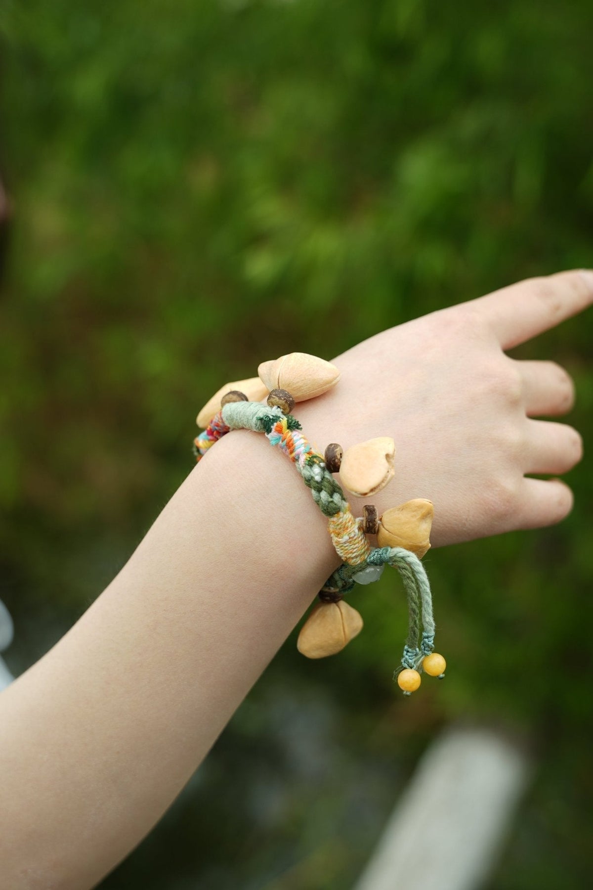"The Happy Pistachio" Seed Braided Bracelet