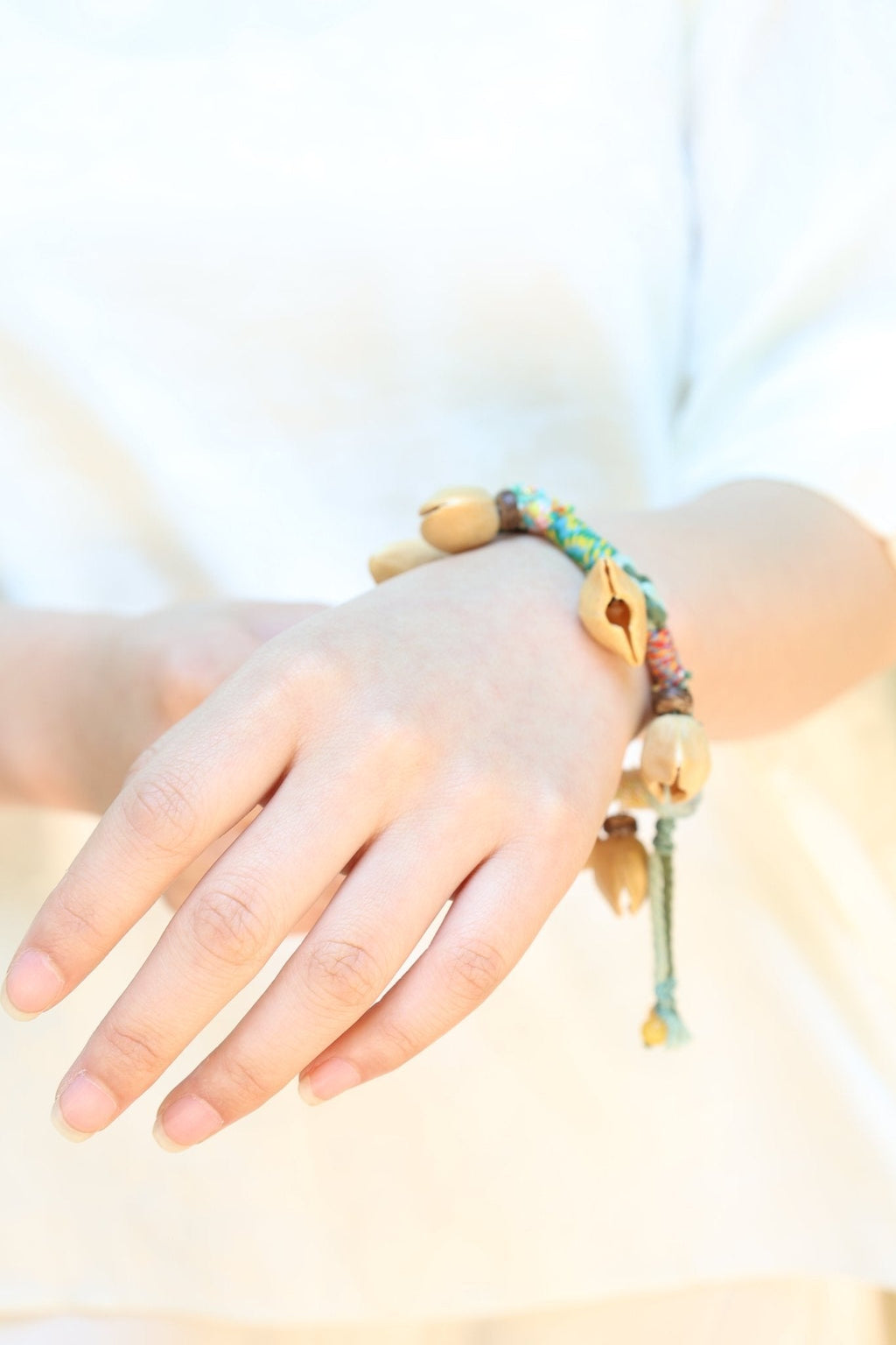 "The Happy Pistachio" Seed Braided Bracelet