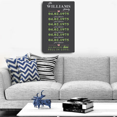 Family Dates Sign