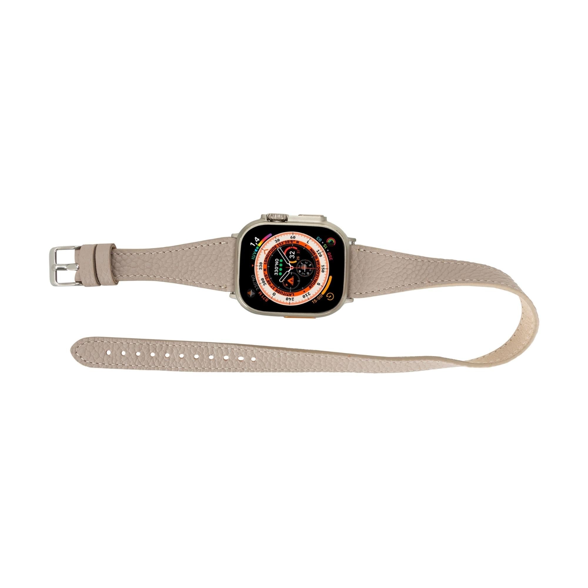 Vail Double Tour Leather Bands for Apple Watch 9, Ultra 2 and SE