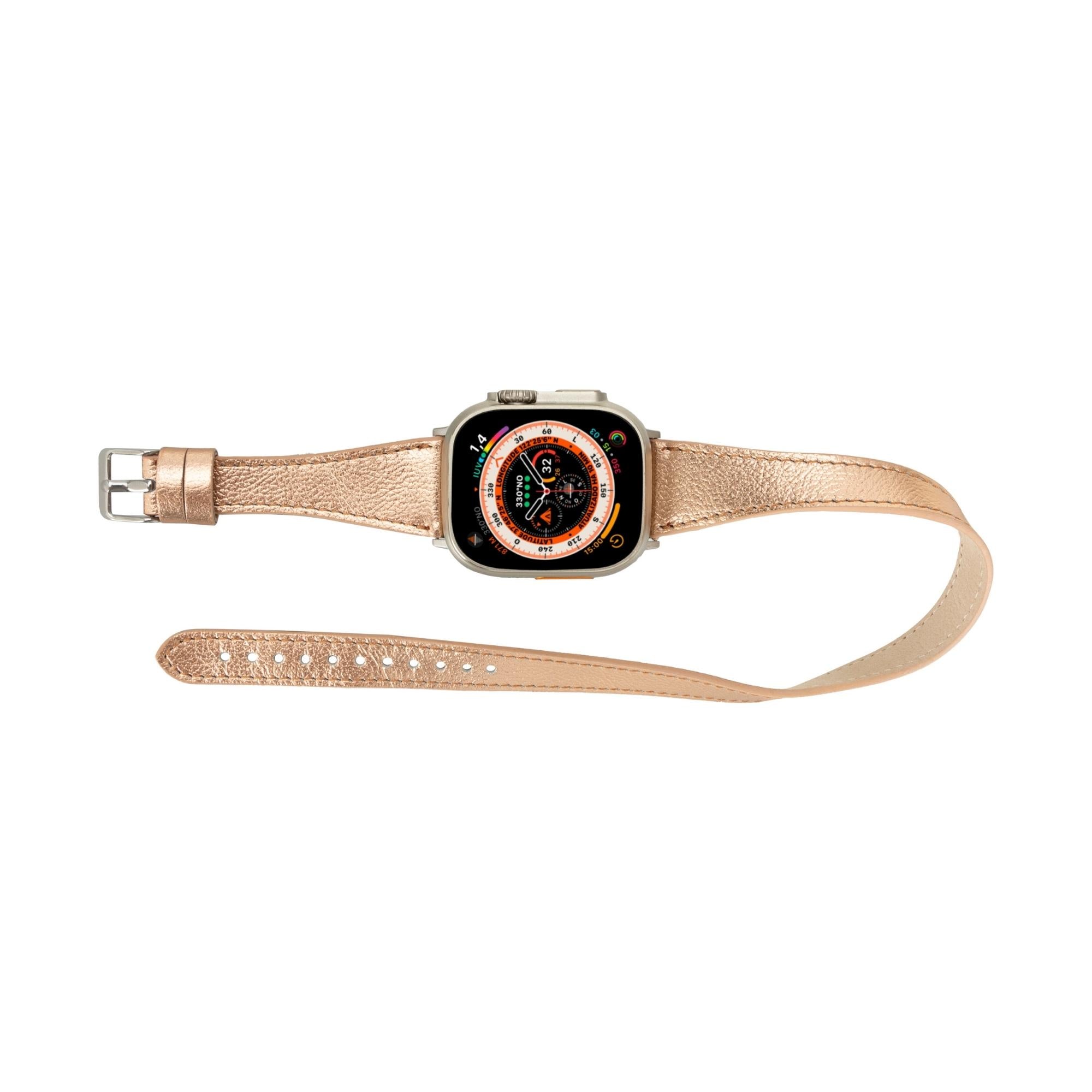Vail Double Tour Leather Bands for Apple Watch 9, Ultra 2 and SE