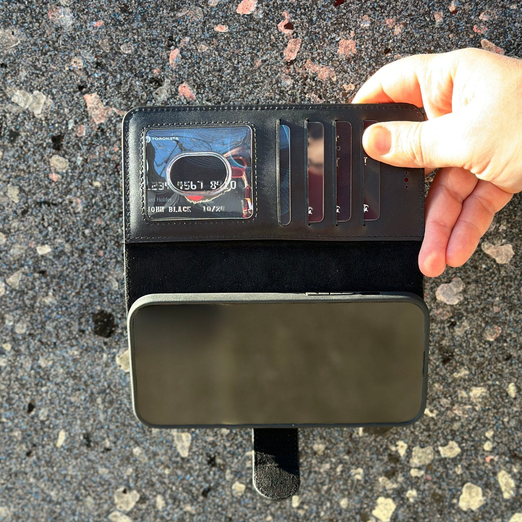 Vegas Premium Leather iPhone 15 Pro Wallet Case with MagSafe | Detachable RFID Blocking Luxury Wallet