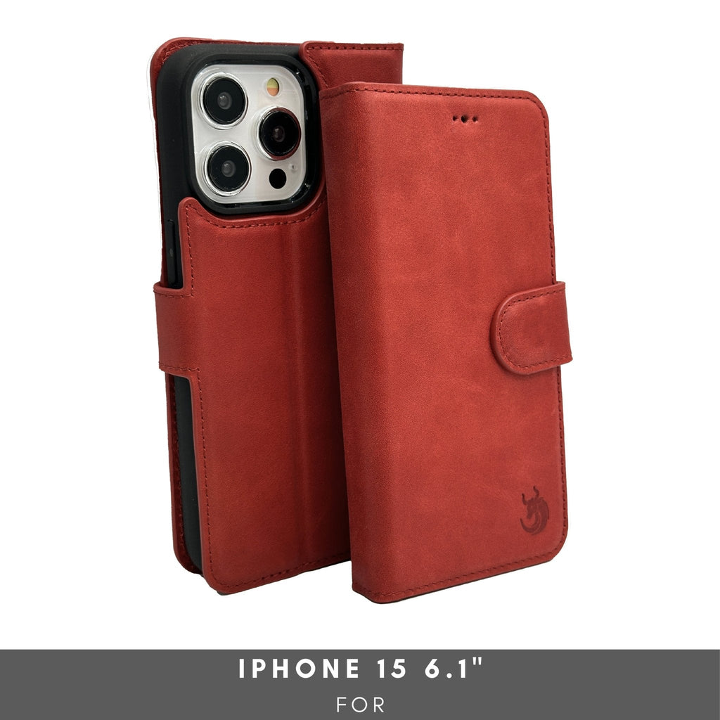 Vegas Premium Leather iPhone 15 Wallet Case with MagSafe | Detachable RFID Blocking Luxury Wallet