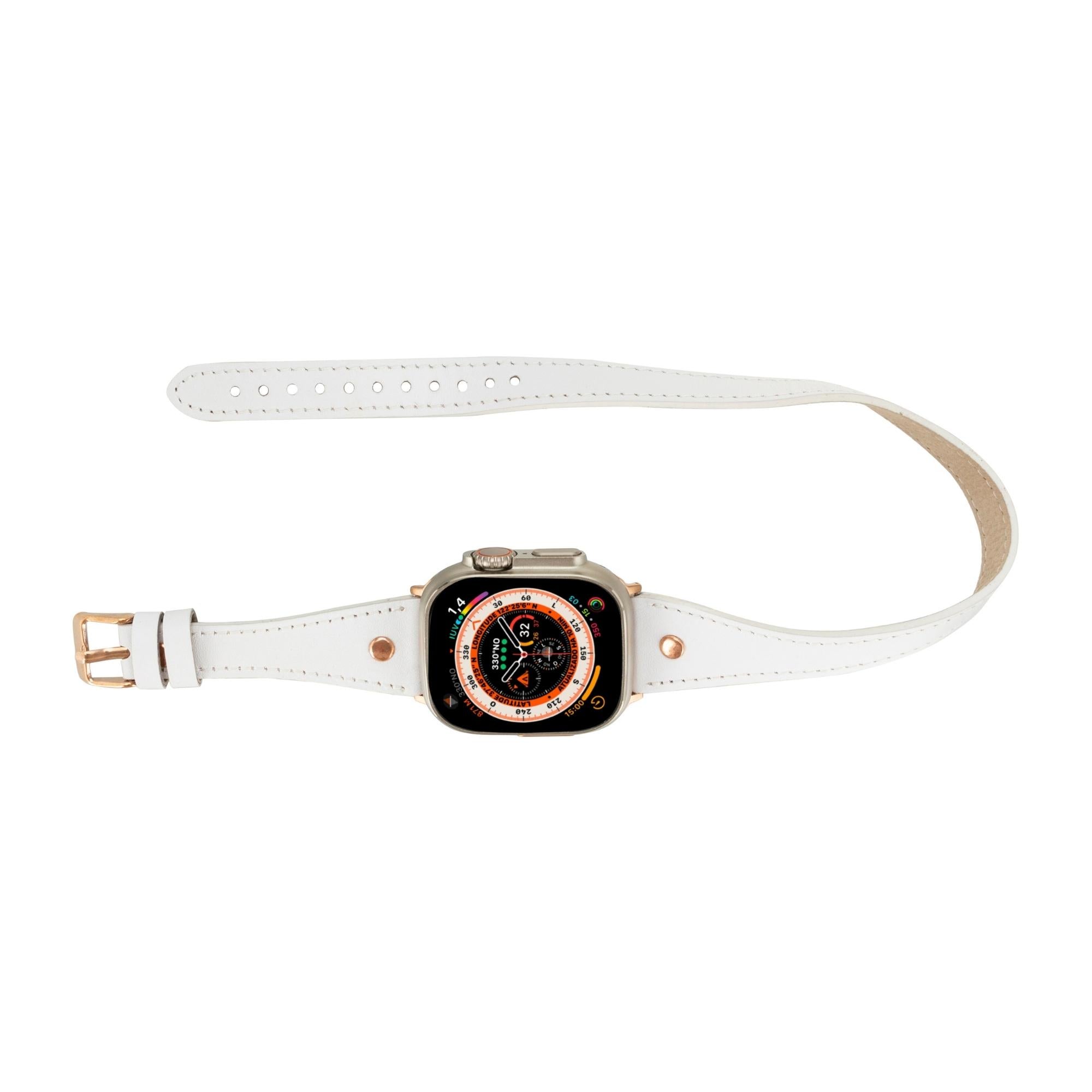 Vernon Double Tour Leather Bands for Apple Watch 9, Ultra 2 and SE