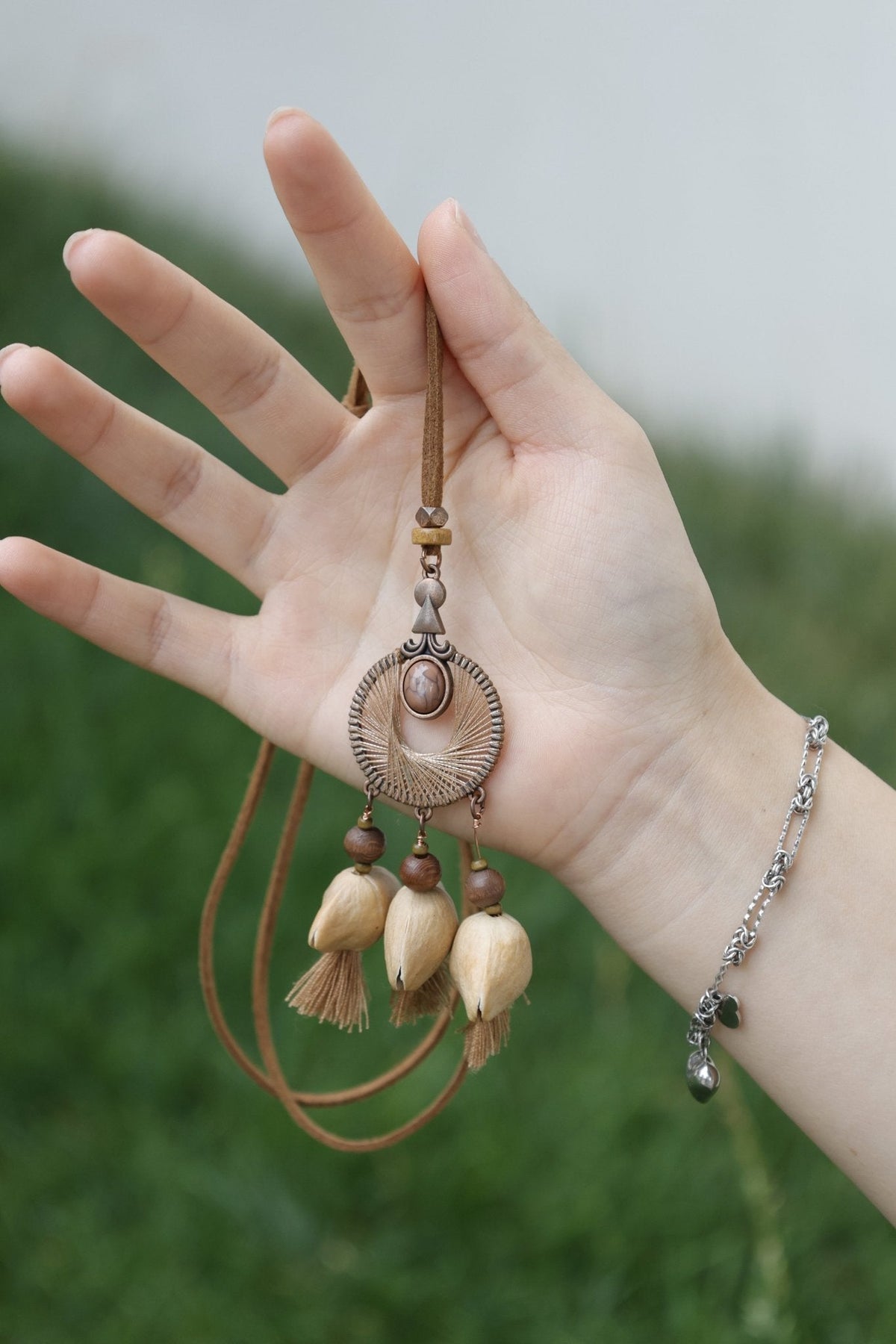 Seed Necklace | Bronze Dreamer Mandala Pendant