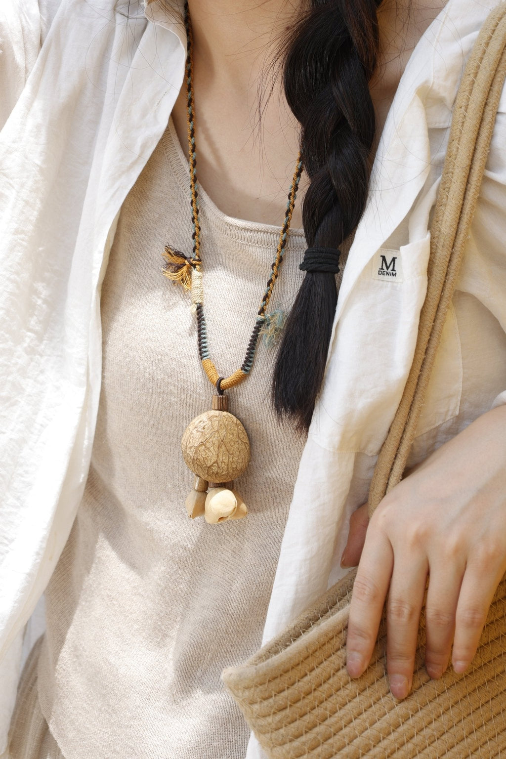 "Earth Bell" Large Seed Pod Necklace