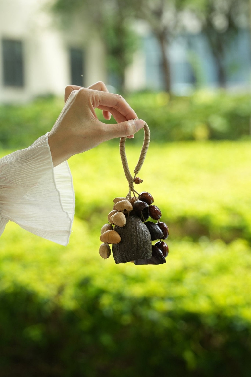 Bag Charm | Forest Bell Natural Seed Cluster