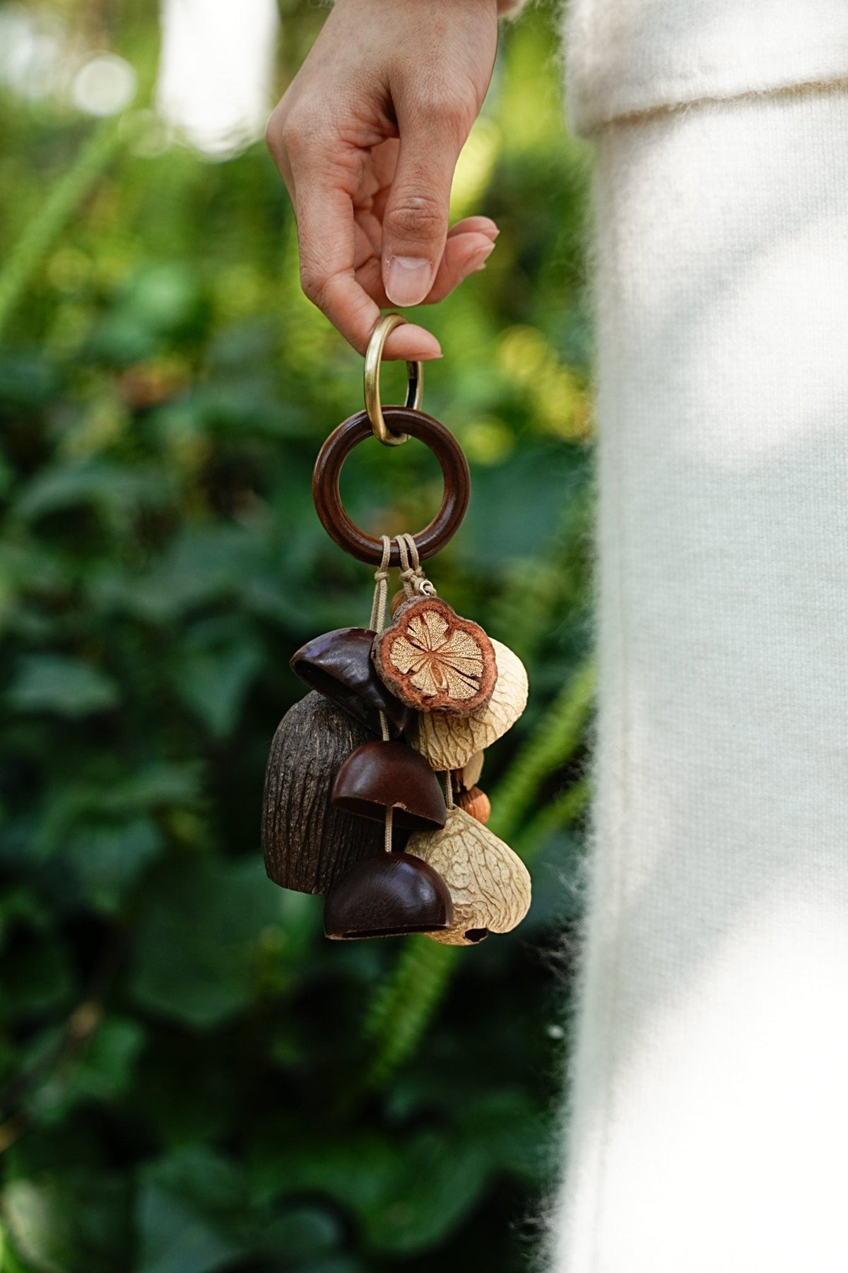 "The Forest Harvest Ring" Seed Cluster Wood Charm
