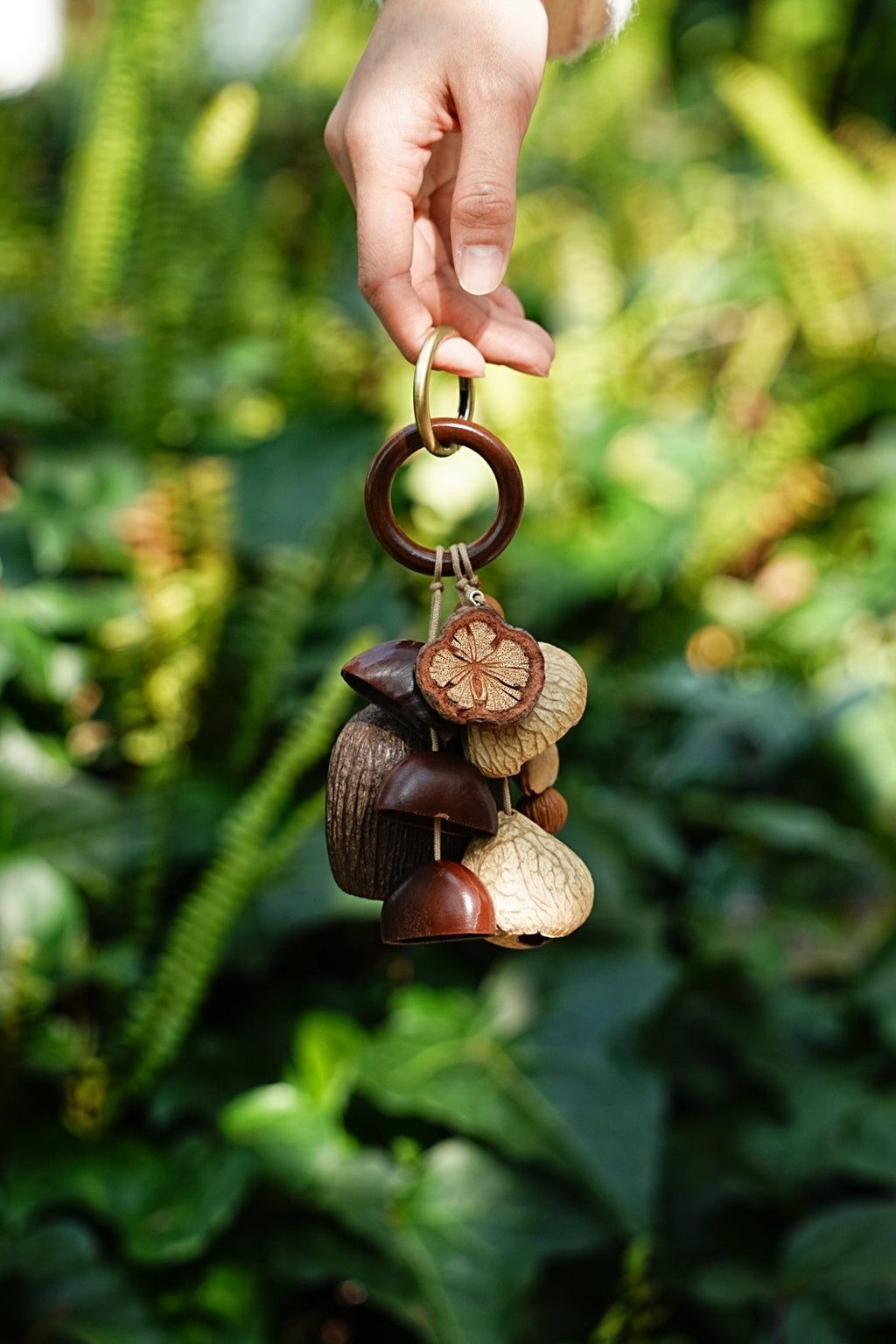 "The Forest Harvest Ring" Seed Cluster Wood Charm