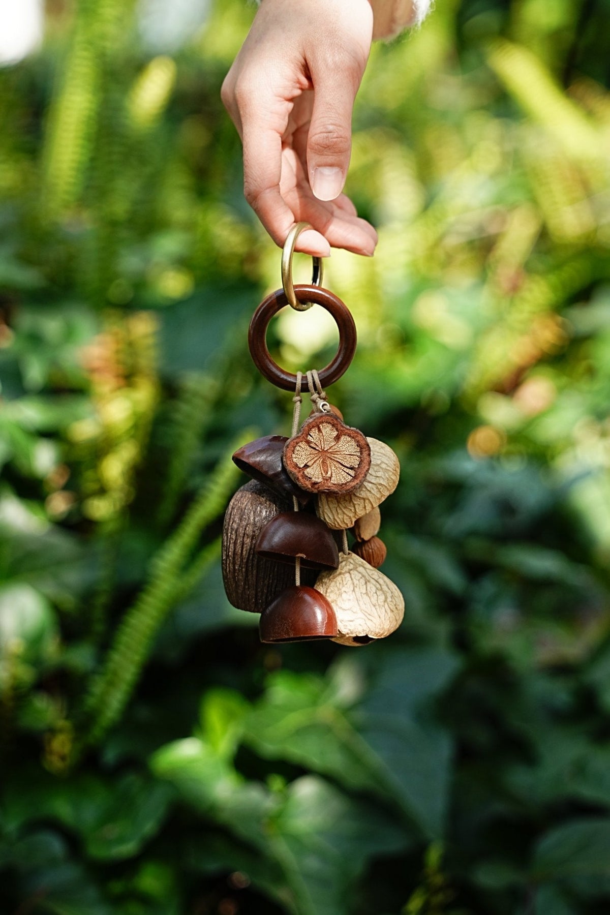 "The Forest Harvest Ring" Seed Cluster Wood Charm