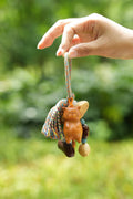 "The Naptime Kitty" Wood Cat Seed Charm
