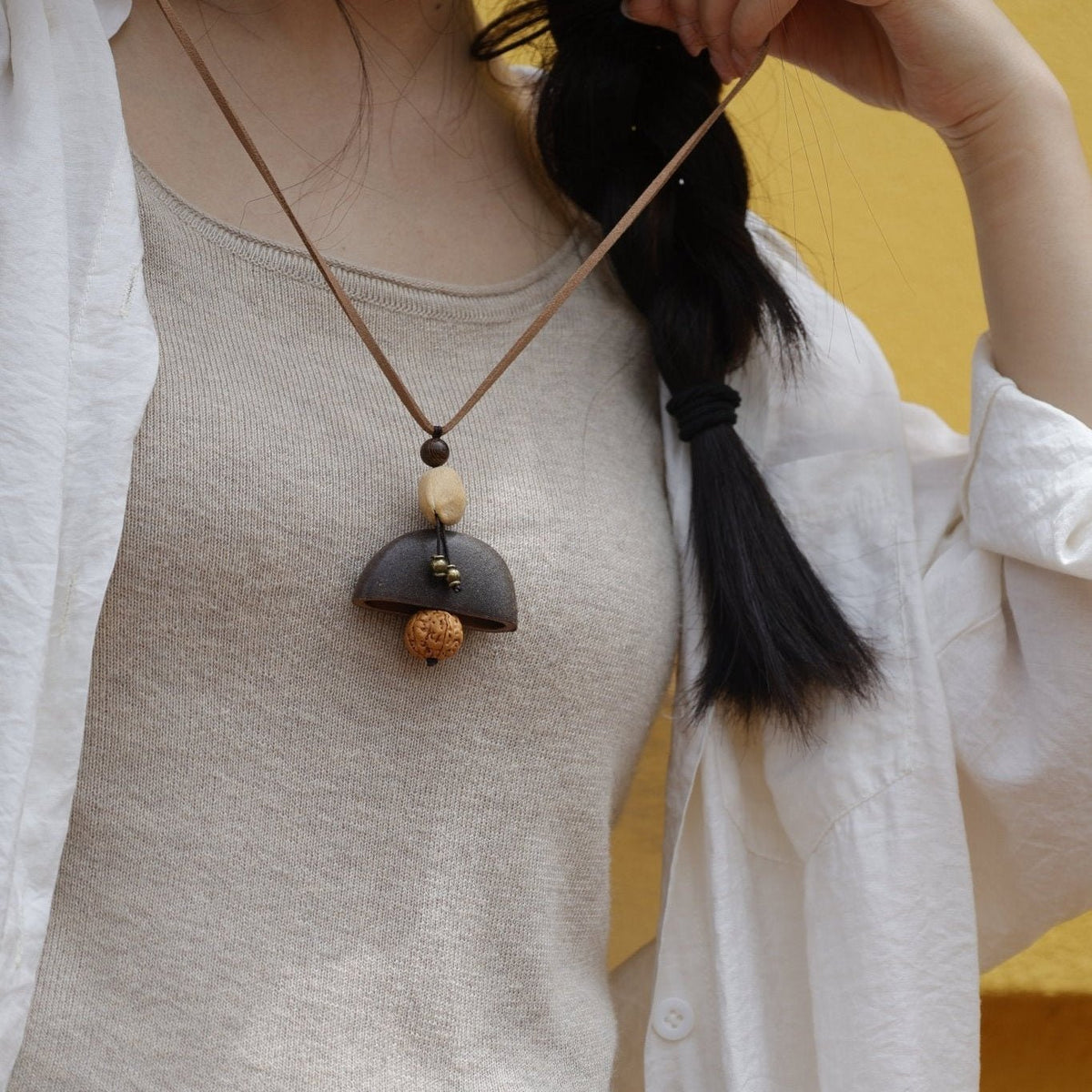 "Zen Bell" Seed Rudraksha Necklace